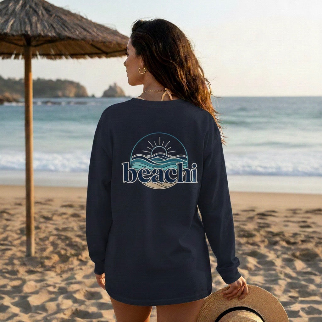 Beach Vibes (Adult Long Sleeve Tee)