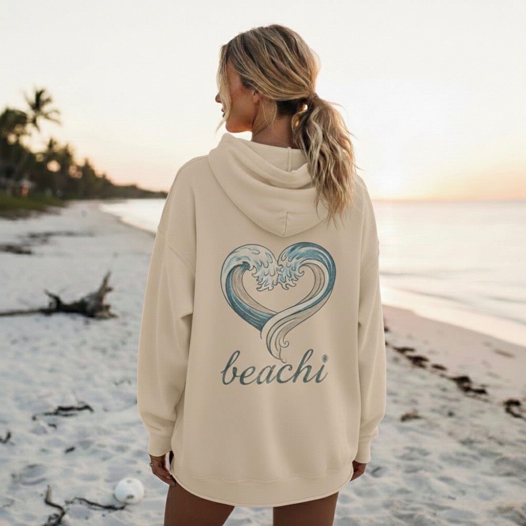 Beach Heart Hoodie (Adult Hoodie)