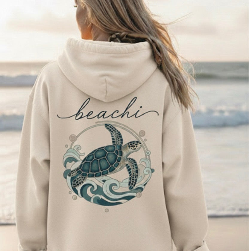 Beachi Sea Turtle (Adult Hoodie)