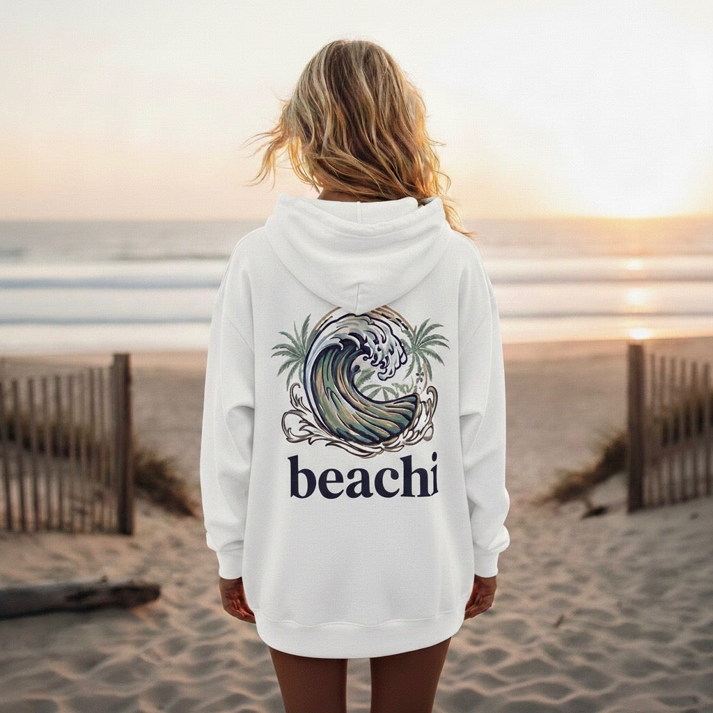 Beach Wave (Adult Hoodie)